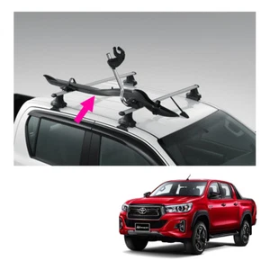 Roof Rack Bike Holder Right Black Fits Toyota Hilux Revo Rocco 4 Door 2015 2019 - Picture 1 of 5