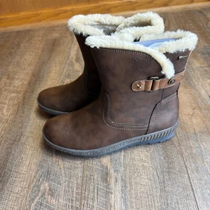 NWOB Spring Step Milagra Women's Boots Brown Size 38 Side Zip - Picture 1 of 11