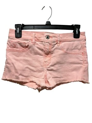 Abercrombie & Fitch Kids Shorts Denim Girls Size 16 Cotton Blend Peach Pink - Image 1 of 4