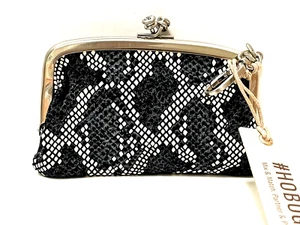 HOBO Kisslock Ledertasche Geldbörse Pixel Exotic Cheer Geldbörse $78 Neu mit Etikett - Bild 1 von 6