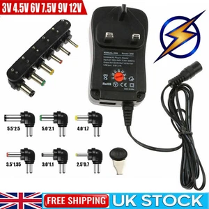 Universal AC/DC Power Supply Adapter Plug Charger Adaptor 3v 4.5v 6v 7.5v 9v 12V - Picture 1 of 9