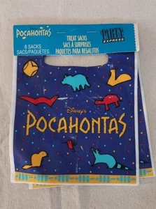 Vintage Disney Pocahontas Birthday Party Treat Bags 8 Ct Purple Hallmark  - Picture 1 of 5