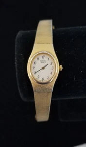 Seiko Gold Tone Watch 2Y00-5E29 White Dial Mesh Band 6" Max Size New Battery - Picture 1 of 6