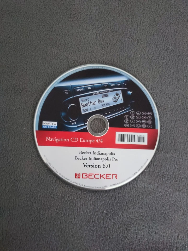 CD Navigation BECKER Indianapolis ( Pro ) CD4 ITALIA ALPEN OSTEUROPA 2008 V6.0 - Bild 1 von 1