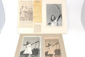 Vintage 1940 Archery Photograph Original B&W Esther Young Knoxville & News Artic - Picture 1 of 9