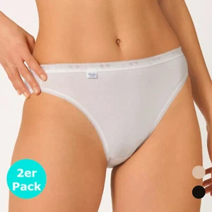 Sloggi Basic+ Tai Slip - Doppelpack - Baumwolle - Weiss / Schwarz / Brush - Bild 1 von 8