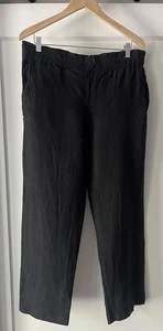 Vintage Jan Wilson Studio Wide Leg Linen Pants in Black - Women’s Medium 🇺🇸 - Picture 1 of 5