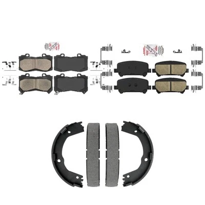 Front Brake Pads Rear Parking Shoes Kit for Chevrolet Colorado 2015-2020 oeY2 - Image 1 of 4
