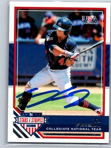 2017 Panini USA Baseball Stars & Stripes #10 T.J. Friedl handsigniert/signed USA - Bild 1 von 2