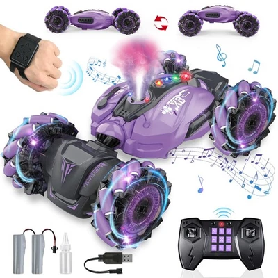 Voiture Télécommandée Enfant RC Stunt Car Contrôlée à la Main avec Lumière et... - Image 1 of 4