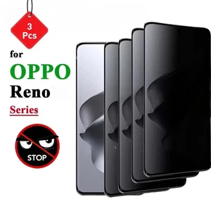 Privacy Tempered Glass Screen Protector for OPPO Reno 10, 11, 12 and Pro Models - Picture 1 of 5