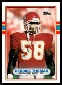 1989 Topps Traded Derrick Thomas Rookie Kansas City Chiefs #90T - Picture 1 of 2
