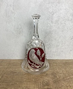 Hofbauer Byrdes Bird Ruby Red / Lead Crystal Bell / Top Quality 6” Tall - Picture 1 of 6