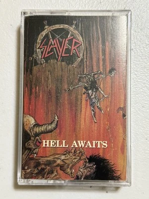 SLAYER Vintage Cassette Tape Hell Awaits Original 1985 Metal Blade Records - Image 1 of 3