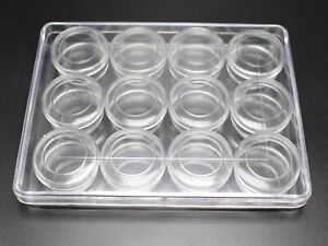 A Set Clear Jewelry Beads Display Case Tray with 12pcs 30mm Storage Box Craft