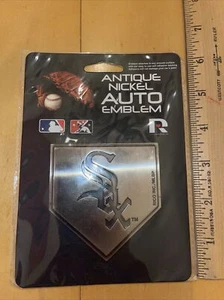 Chicago White Sox Auto Emblem Aufkleber Premium Massiv Metall Antik Nickel Design - Bild 1 von 4