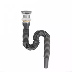 Universal Ablaufgarnitur Siphon POP UP Waschbecken Ablaufventil Abfluss Überlauf - Bild 1 von 6