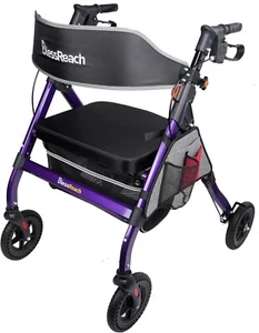 BlessReach Schwerlast Rollator Gehwagen höhenverstellbar Senioren 450 lbs schwarz - Bild 1 von 7