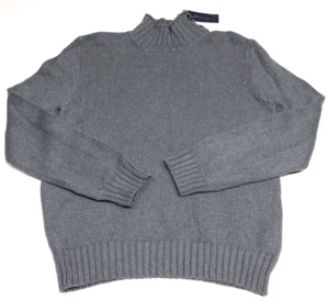 Polo Ralph Lauren Mock Neck Knit Sweater - Charcoal Grey- Medium - Brand New - Picture 1 of 6
