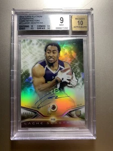 2014 Topps Platinum Lache Seastrunk radiocontrol camuflaje automático refractor #d/10 Redskins Baylor - Imagen 1 de 2