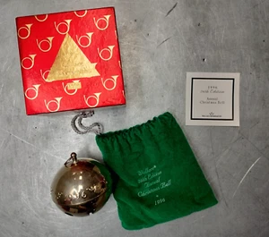 Wallace Silver Plated Sleigh Bell 1996 26° Edizione Annuale 1996 Vintage - Foto 1 di 3