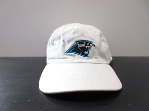 Carolina Panthers Hat Cap Strap Back Brown Blue NFL Football Logo Mens