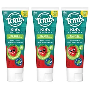Tom's of Maine Fluoride Children's Toothpaste, Silly Strawberry, 5.1oz, 3-Pack - Picture 1 of 1