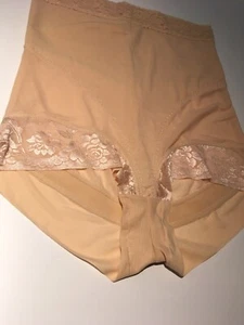 shapewear 2pack Of cream high waist pants with lace at waist and legs No Package - Picture 1 of 7