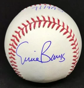 Ernie Banks Signed Baseball Cubs Pearl Jam Inscription Eddie Vedder Auto JSA - Picture 1 of 4