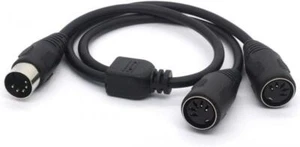 MIDI 5 Pin DIN Stecker auf Dual 2 x DIN 5 Pin Buchse Verlängerung Audiokabel Y Splitter - Bild 1 von 7