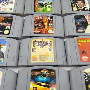 N64 Carts Only *Multilisting, Choose a Game* GoldenEye, Roadrash, Carmageddon + - Picture 1 of 94