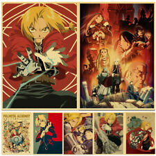 Anime Poster Fullmetal Alchemist Retro Kraft Paper Poster Bar Interior Stickers