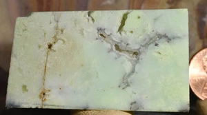 Lemon CITRON CHRYSOPRASE Lapidary slice for cabbing or specimen - Picture 1 of 5