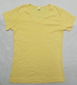 Camisa de mujer cuello en V camiseta 2x XXLYellow NUEVA Mangas Cortas NUEVA - Imagen 1 de 2