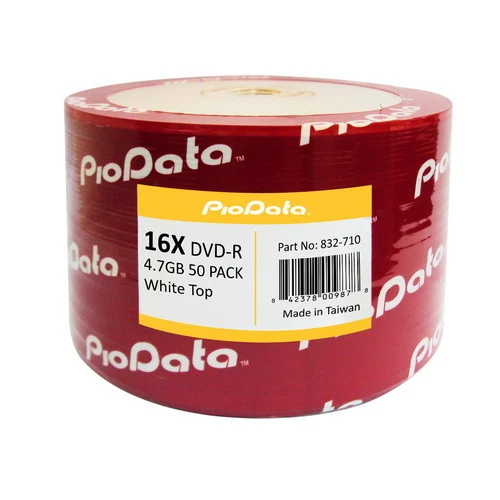 400 PC PioData 16X 4.7 GB DVD-R White Top non-printable Disc Blank Media 832-710 - Image 1 of 1