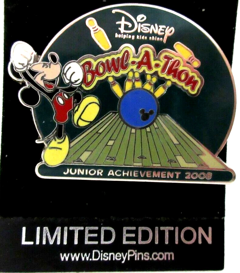 WDW CAST MEMBER BOWL-A-THON 2008 MICKEY JUNIOR ACHIEVEMENT PIN - LE 5750  #64618 - Image 1 of 1