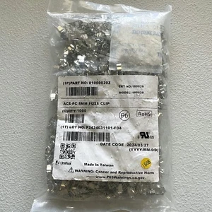 1000 Pieces LittelFuse 01000020Z - ACS PC 5MM FUSE CLIP - Picture 1 of 2
