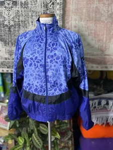 Chaqueta cortavientos retro aerobic vintage años 80 90 Reebok floral atletismo M diversión - Imagen 1 de 12