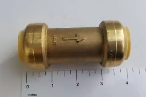 10 PIECES 1" PUSH FIT X 1" PUSH FIT CHECK VALVE LEAD FREE BRASS NSF - Picture 1 of 4