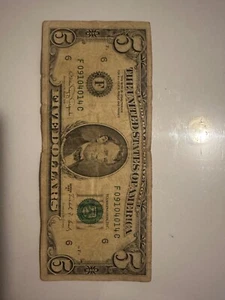 1988 Series A 5 Dollar Bill - Rare Old Money - Picture 1 of 7