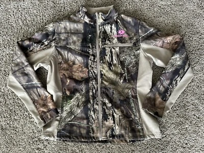 Jaqueta feminina Mossy Oak forrada de lã macia S (4/6) manga longa com zíper em excelente estado usado - Imagem 1 de 4