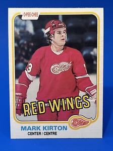 1981-82 O-Pee-Chee Mark Kirton Rookie Card Detroit Red Wings Card #90