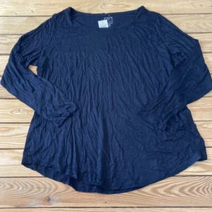Ashley Stewart NWT women’s back to basics long sleeve t Shirt sz 22/24 black G11 - Picture 1 of 7