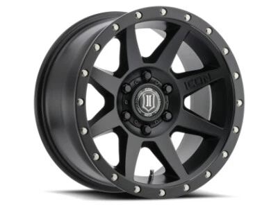 ICON Rebound 17x8.5 5x150 25mm Offset 5.75in BS 110.1mm Bore Satin Black Wheel - Image 1 of 4