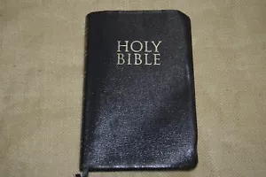 Bible 1994 Zondervan Bonded Leather KJV Reference Concordance Christ Words Red - Foto 1 di 10