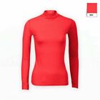 Ladies womens POLO neck top stretch long sleeve turtle neck  jumper roll plain