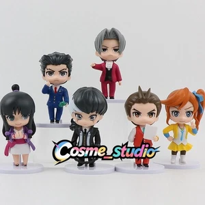 6Pcs Q version of Clay Ace Attorney Mitsurugi Reiji Ryūichi Naruhodou movable - Picture 1 of 12