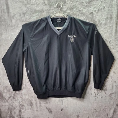 Ashworth Weather Systems SoBe Lizard Pullover Windbreaker Jacket XL Black - Image 1 of 4