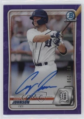 2020 Bowman Chrome Prospects Purple Refractor /250 Cooper Johnson #CPA-CJ Auto - Image 1 of 2