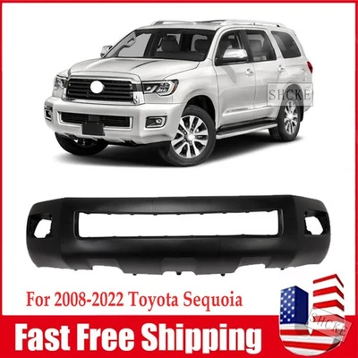 Primed Front Bumper Cover For 2008-2022 Toyota Sequoia Direct Fit Foto 1 de 4